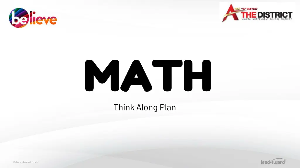 math math think along plan