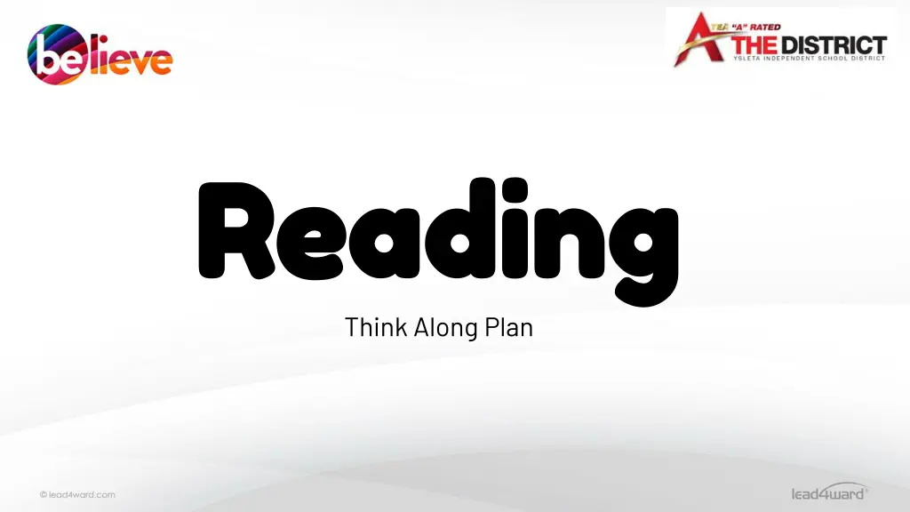 reading reading think along plan