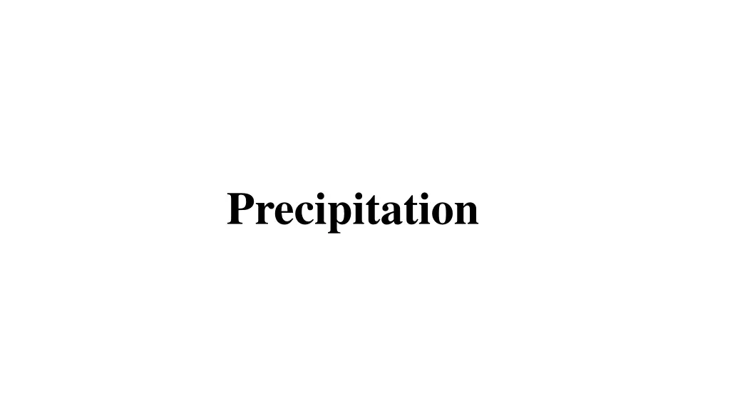 precipitation