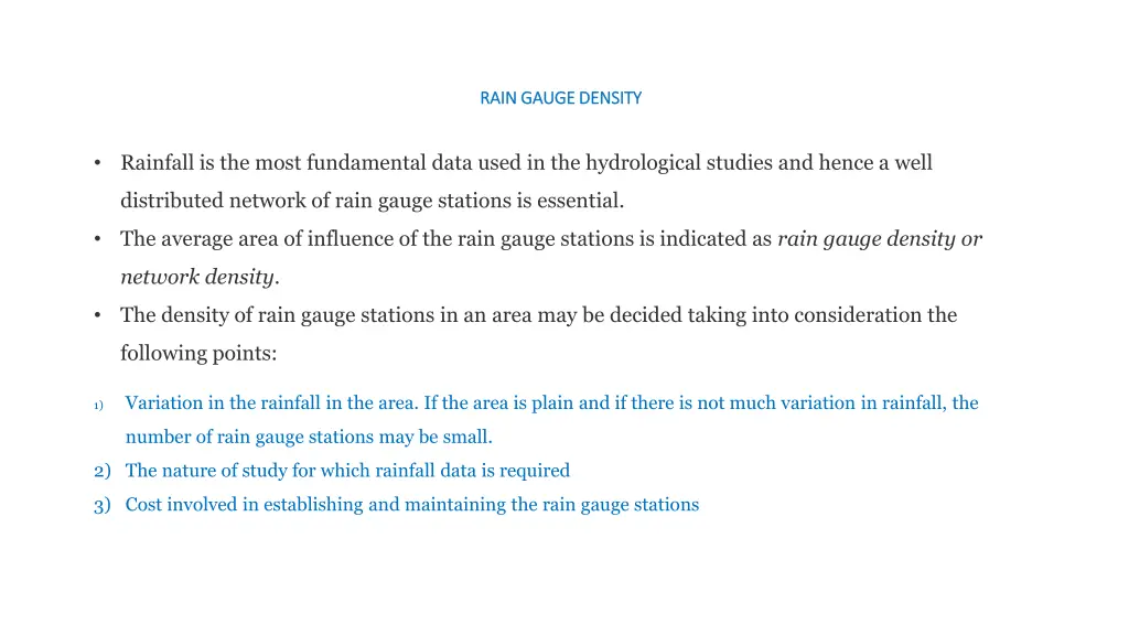 rain gauge density rain gauge density