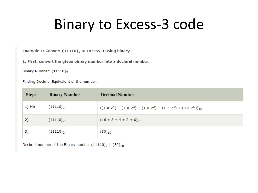 binary to excess 3 code