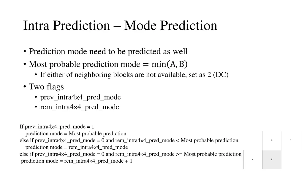 intra prediction mode prediction