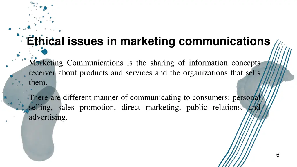 ethical issues in marketing communications