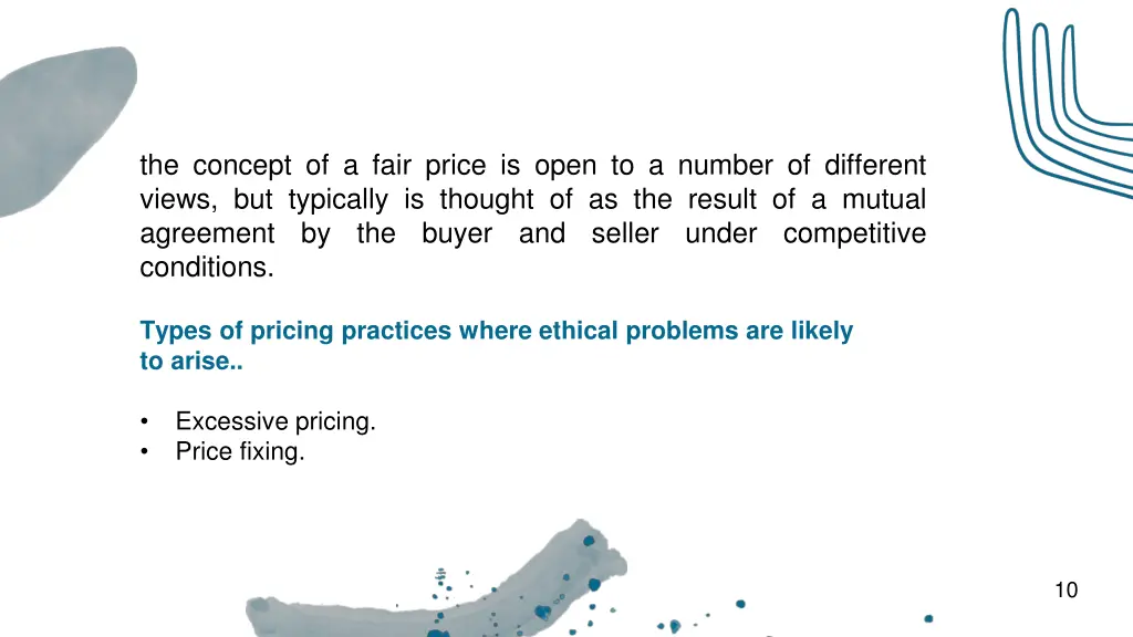the concept of a fair price is open to a number