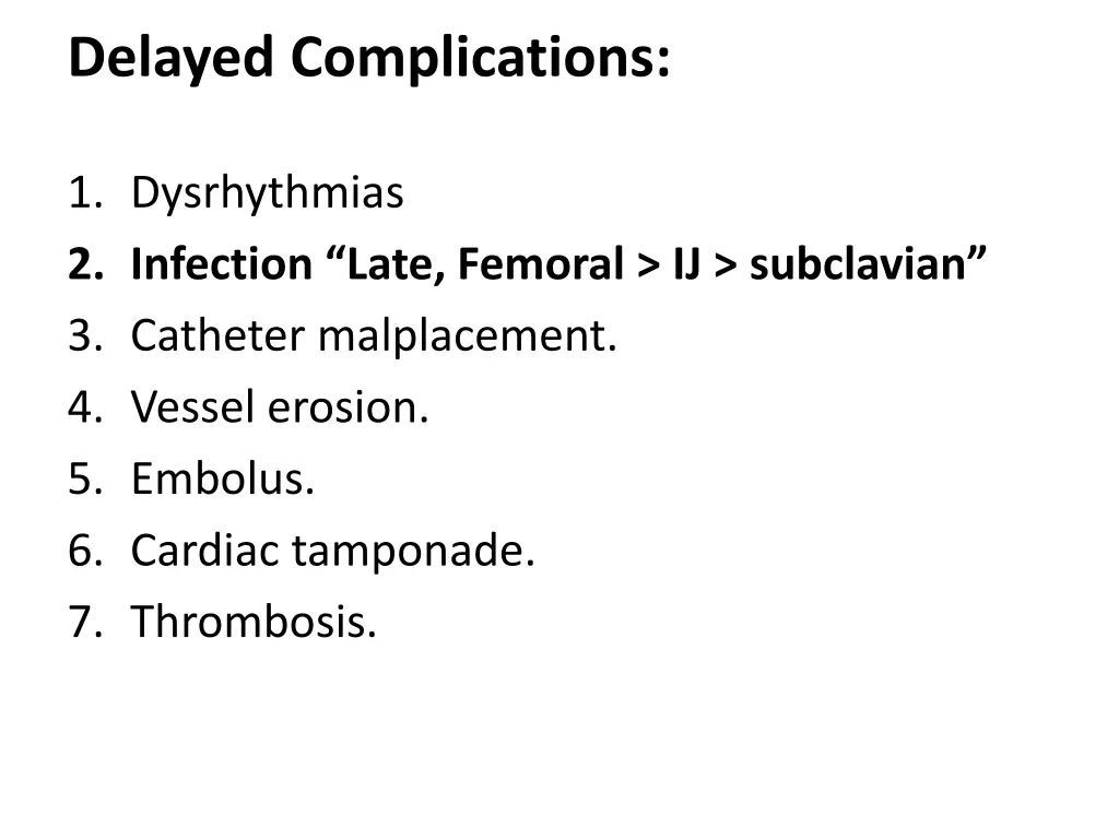 delayed complications