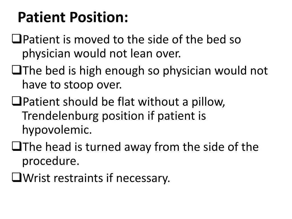 patient position patient is moved to the side