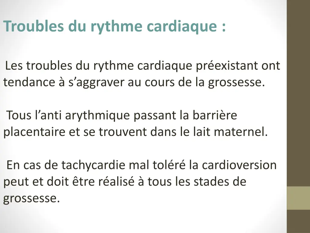 troubles du rythme cardiaque