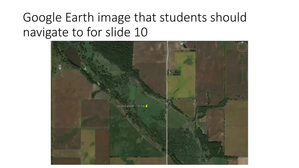 google earth image that students should navigate