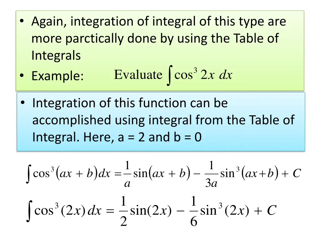again integration of integral of this type