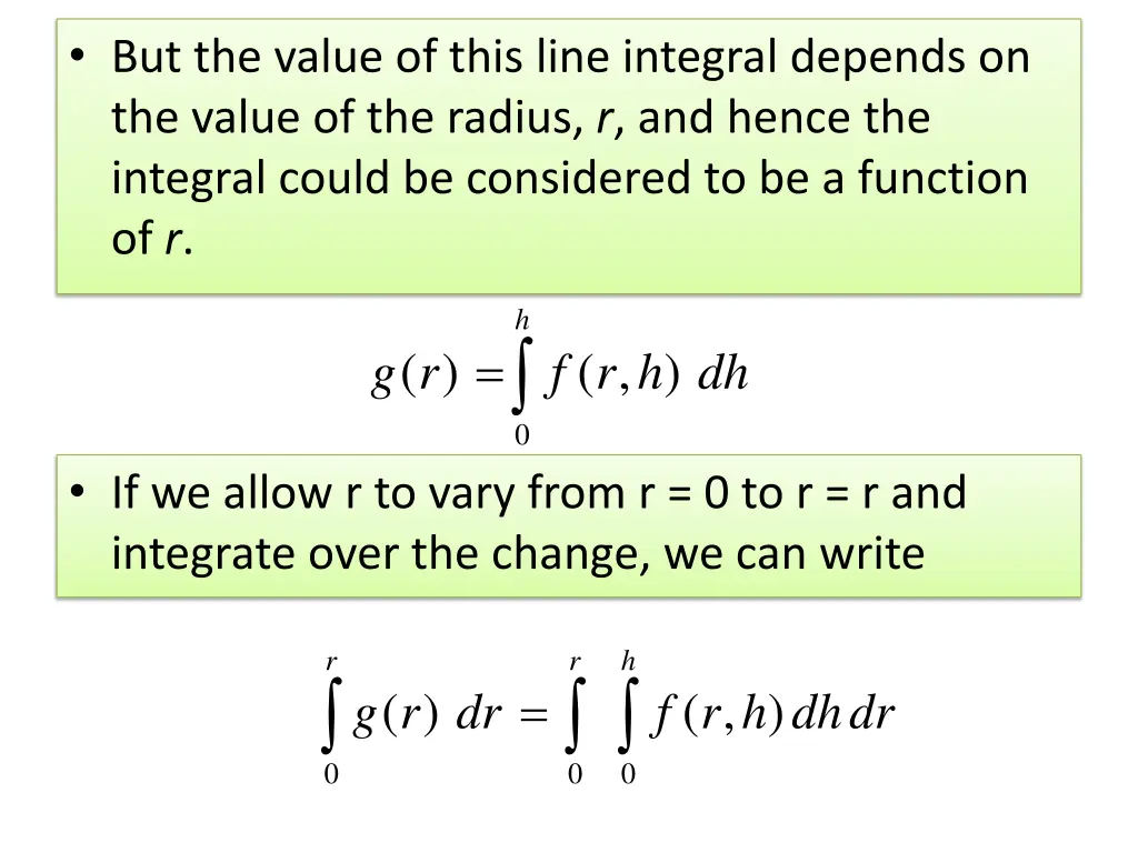 but the value of this line integral depends