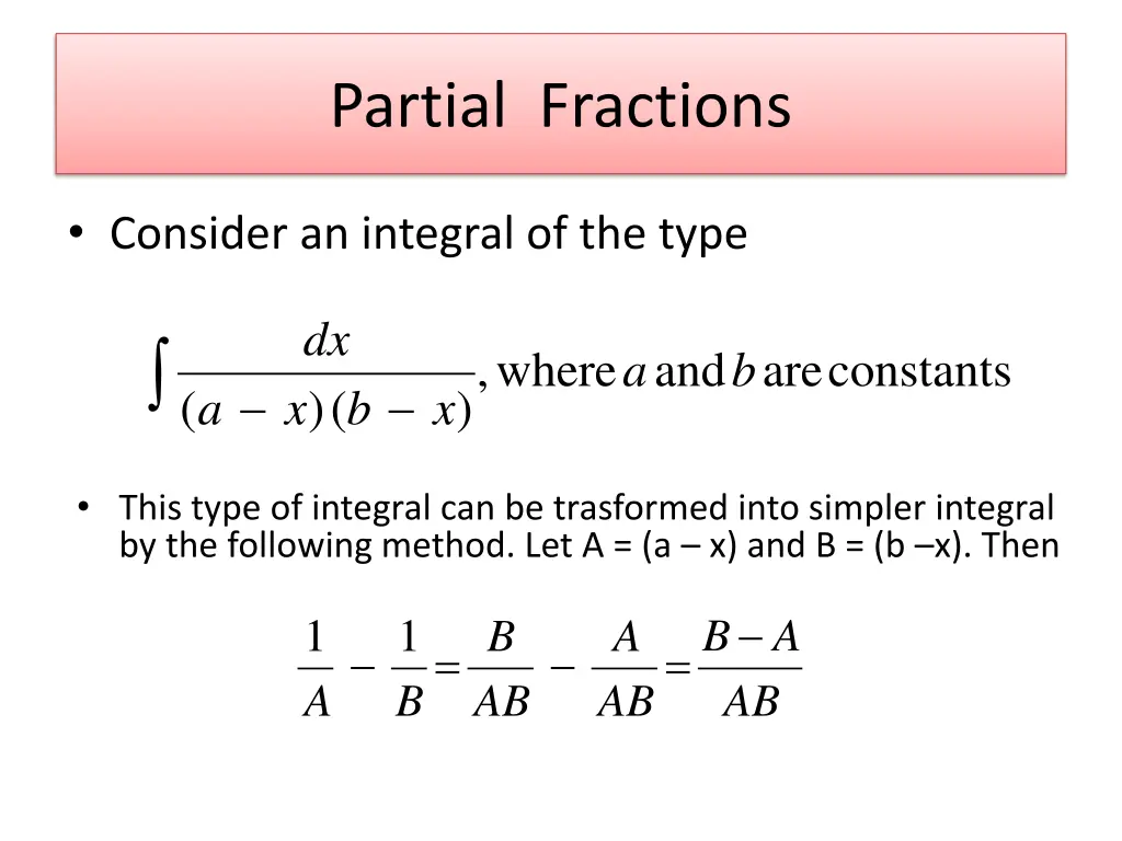 partial fractions