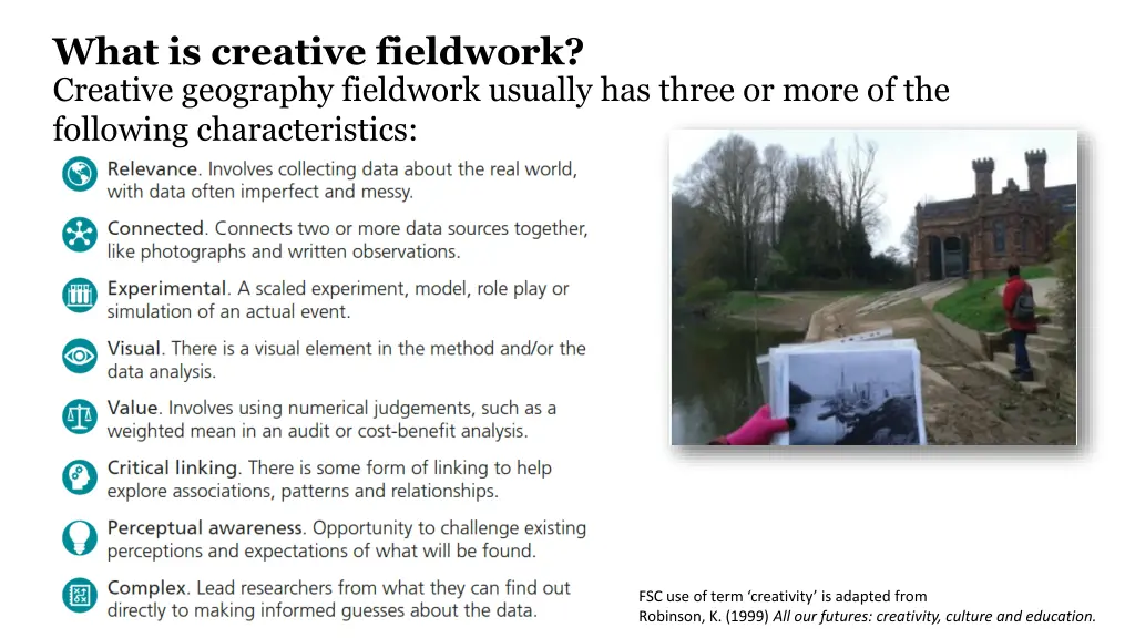 what is creative fieldwork creative geography
