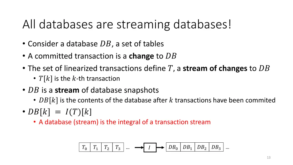 all databases are streaming databases