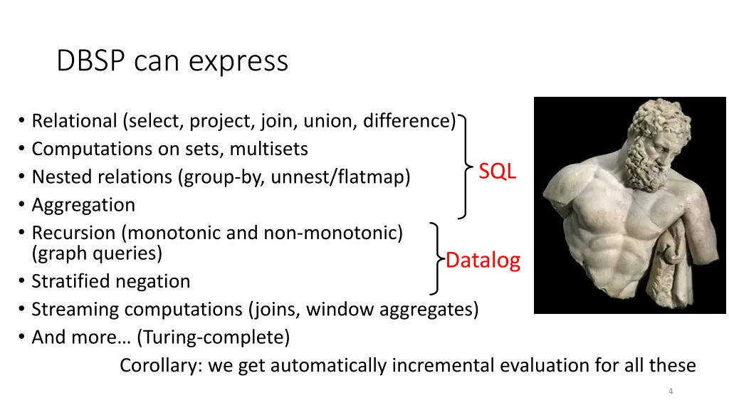 dbsp can express