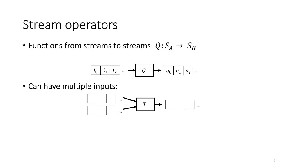 stream operators