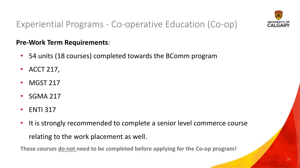 experiential programs co operative education co op 2