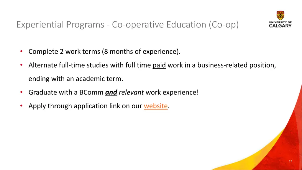 experiential programs co operative education co op