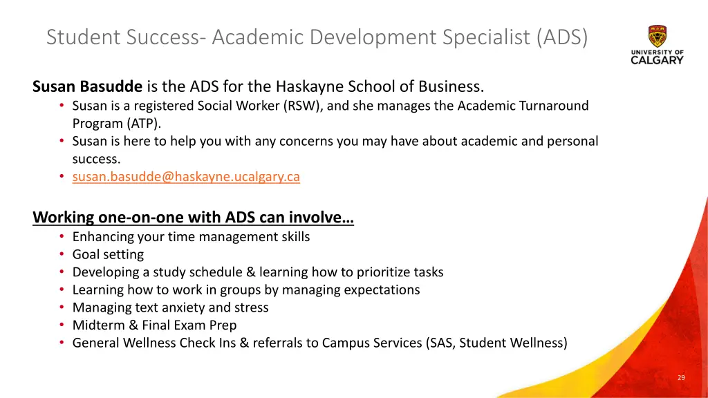 student success academic development specialist