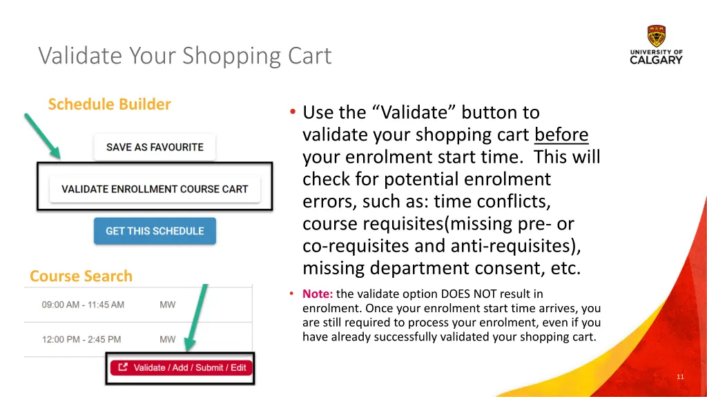 validate your shopping cart