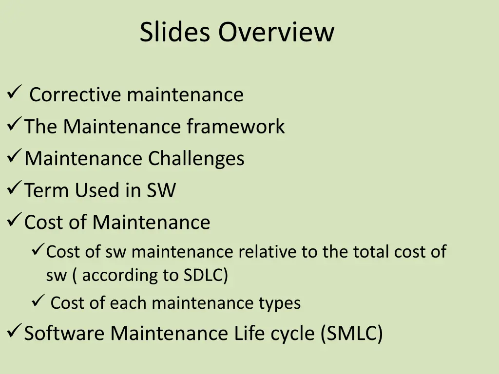 slides overview