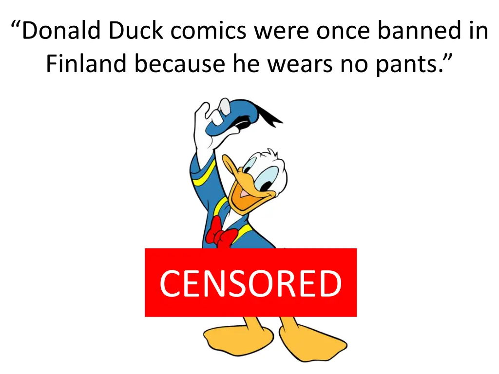 donald duck comics were once banned in finland