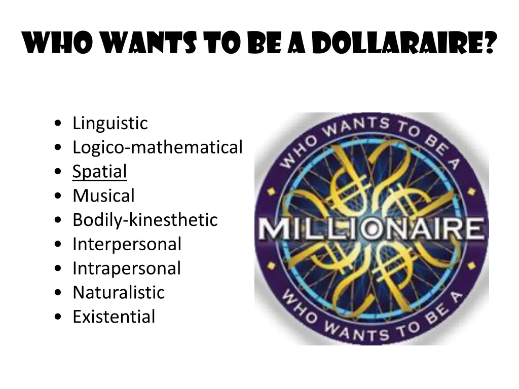 who wants to be a dollaraire
