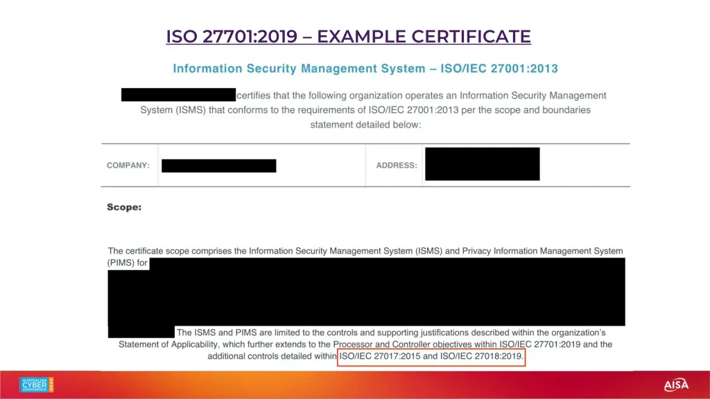 iso 27701 2019 example certificate 1