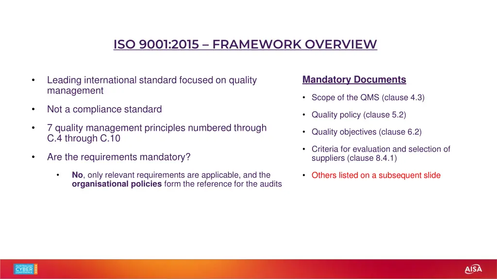 iso 9001 2015 framework overview