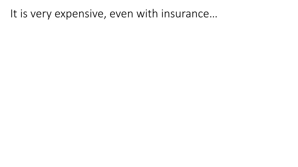 it is very expensive even with insurance