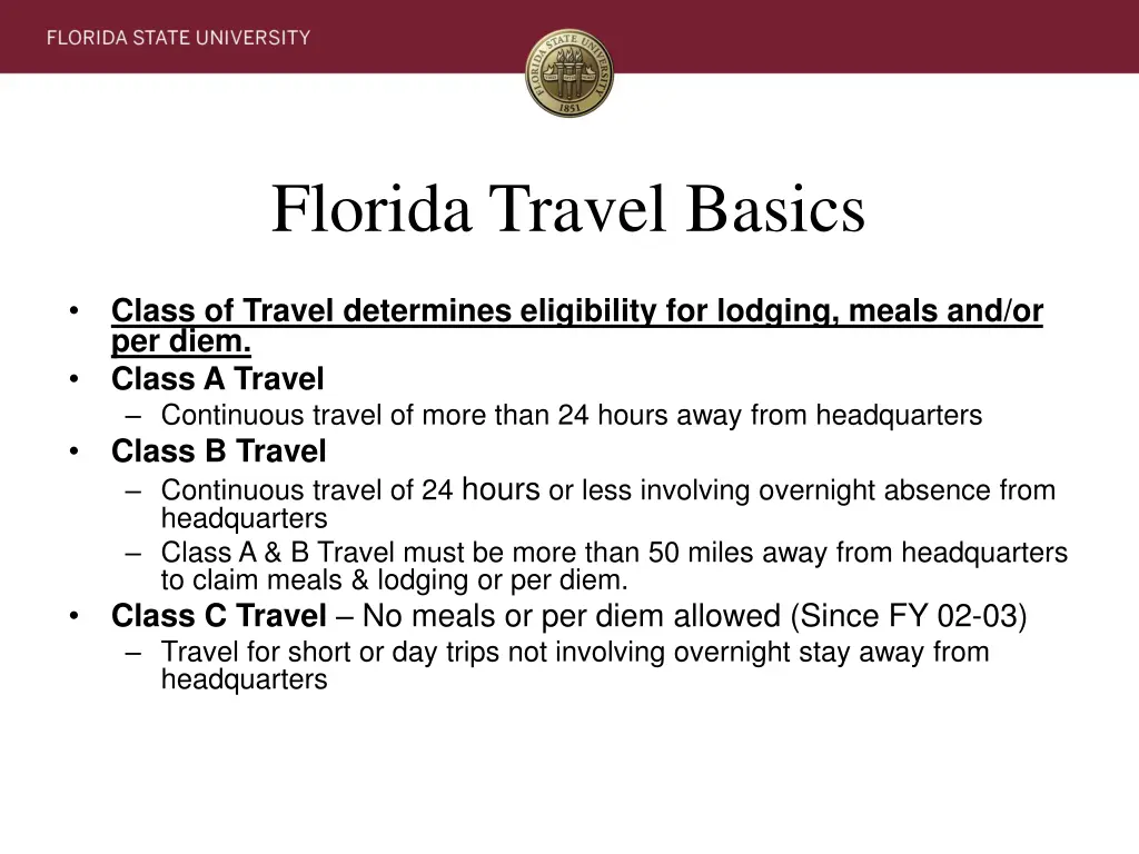florida travel basics