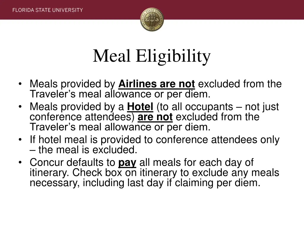 meal eligibility