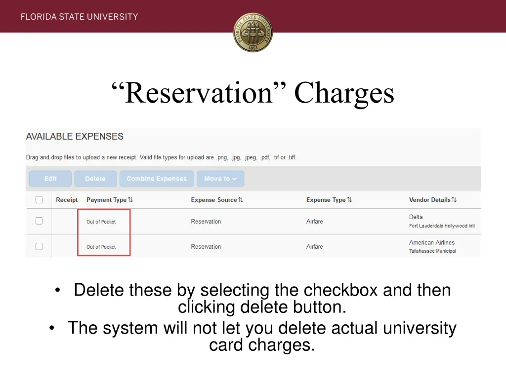 reservation charges
