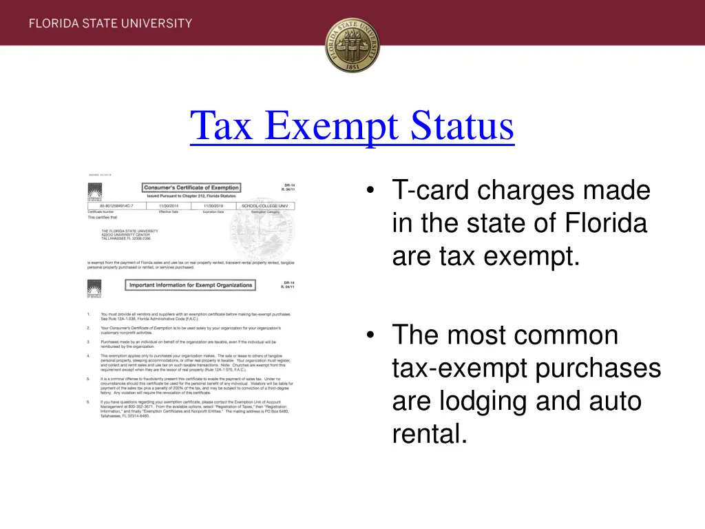 tax exempt status