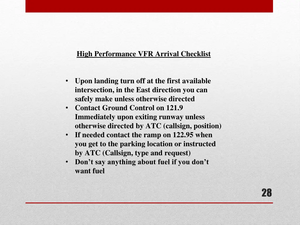 high performance vfr arrival checklist 1