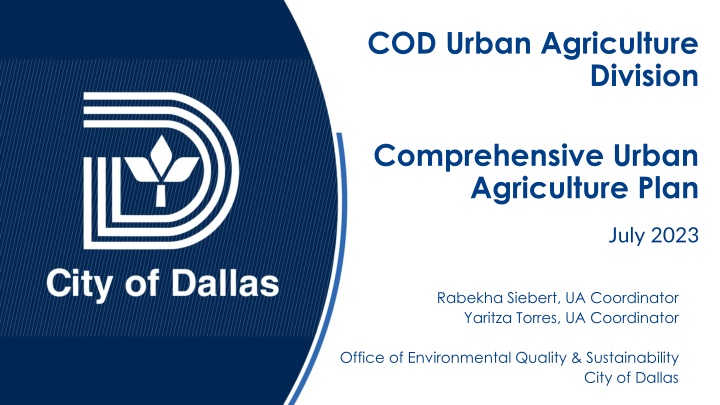 cod urban agriculture