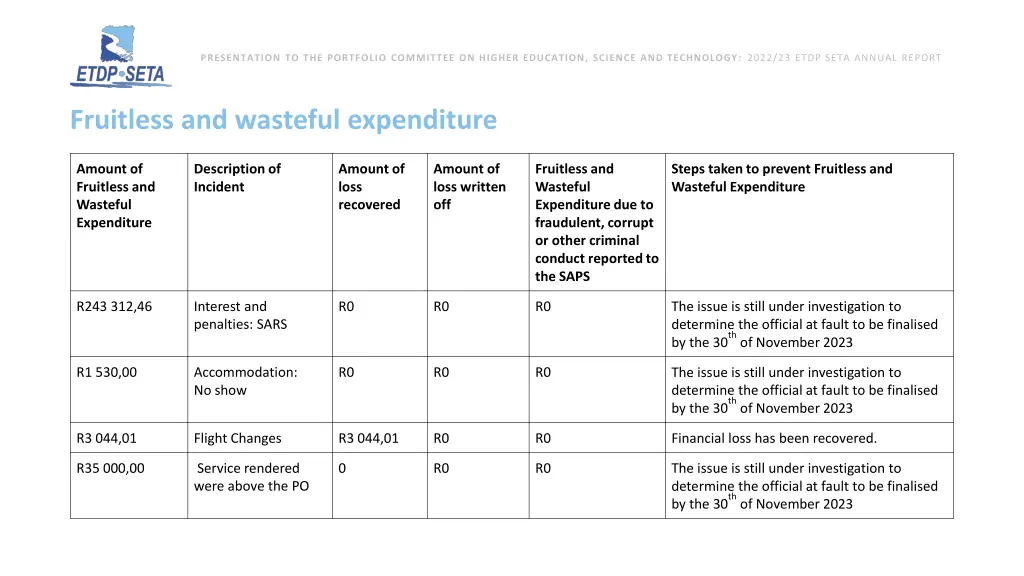 presentation to the portfolio committee on higher 26