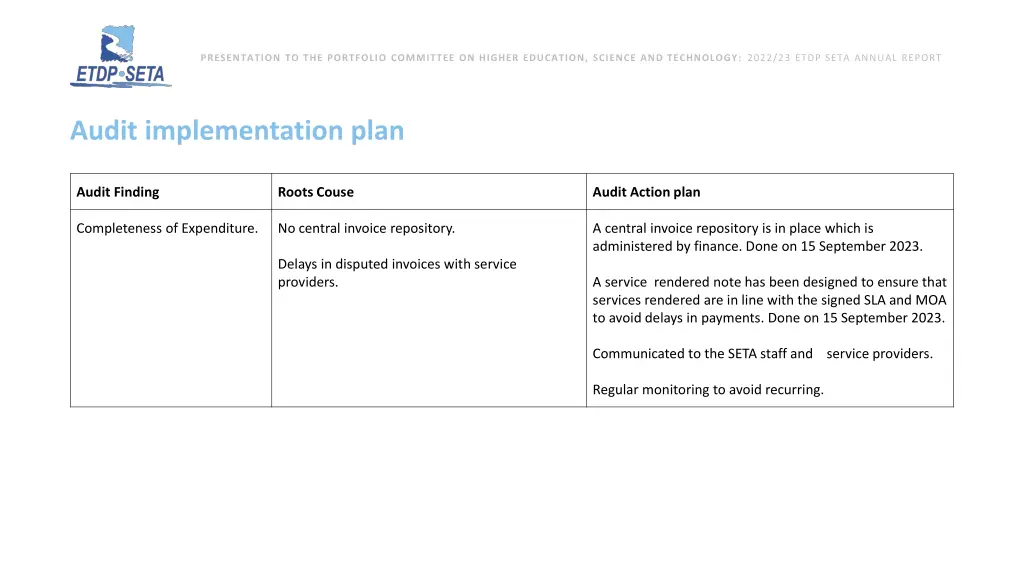 presentation to the portfolio committee on higher 28