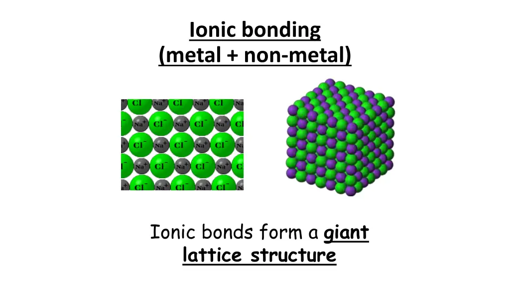 ionic bonding metal non metal