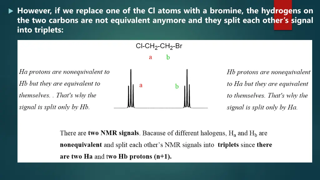 however if we replace one of the cl atoms with