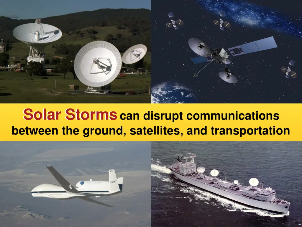 solar storms can disrupt communications between