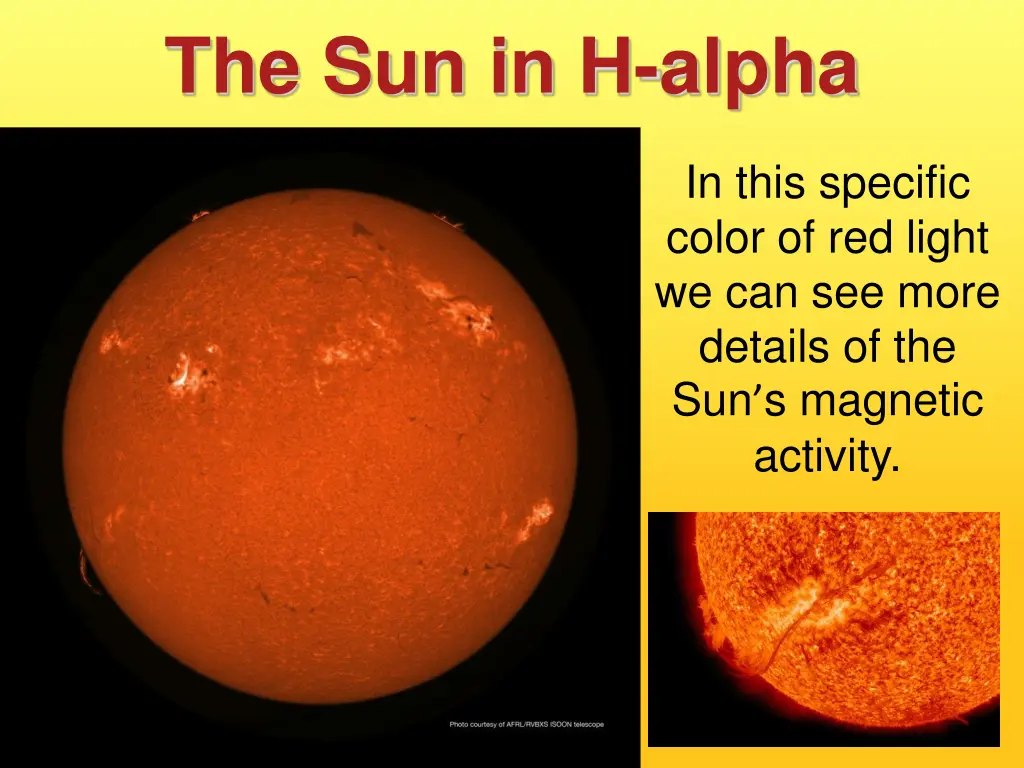 the sun in h alpha
