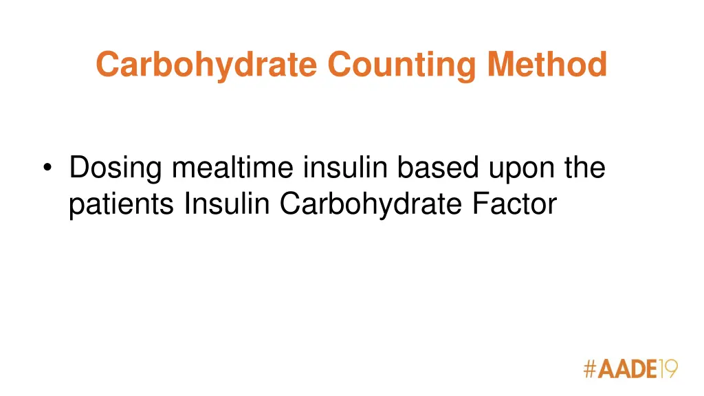 carbohydrate counting method