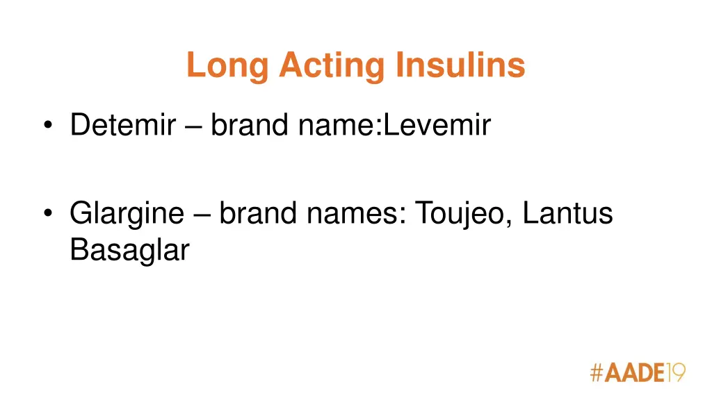 long acting insulins