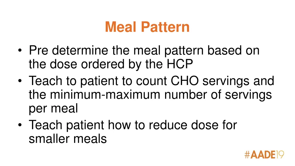 meal pattern