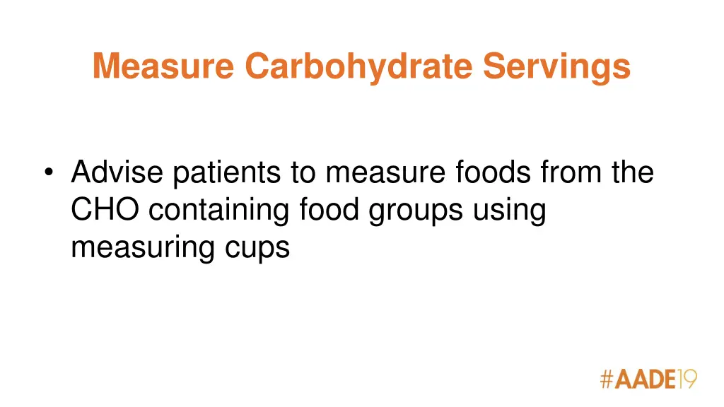 measure carbohydrate servings