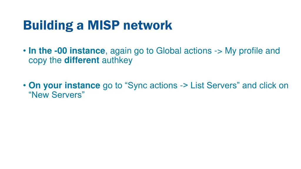 building a misp network 1