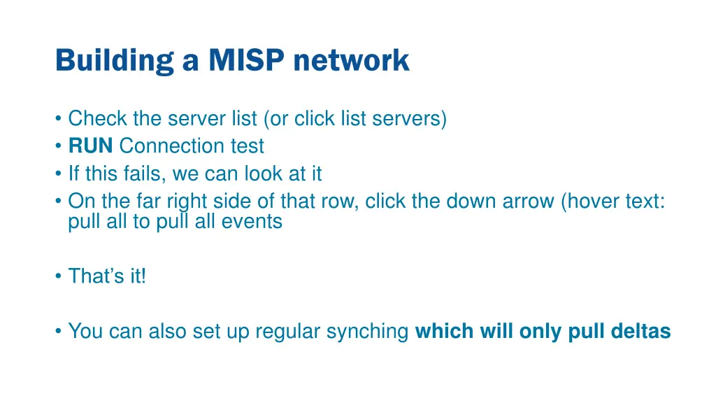 building a misp network 3