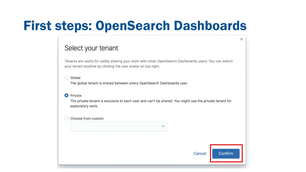 first steps opensearch dashboards 2