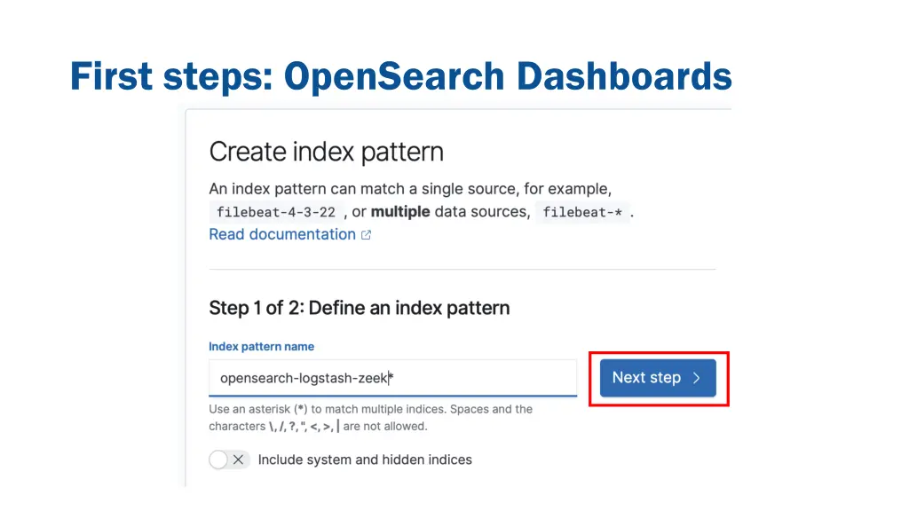 first steps opensearch dashboards 4