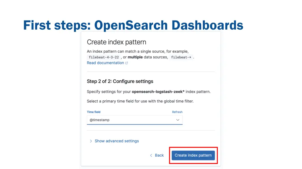 first steps opensearch dashboards 5